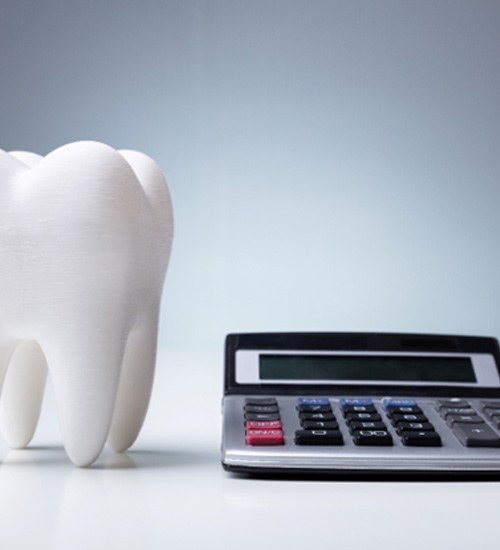tooth and calculator for cost of cosmetic dentistry in San Ramon