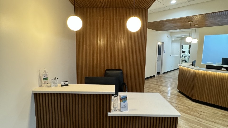 Dental office reception desk