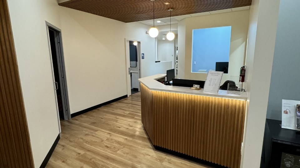 Dental office reception desk