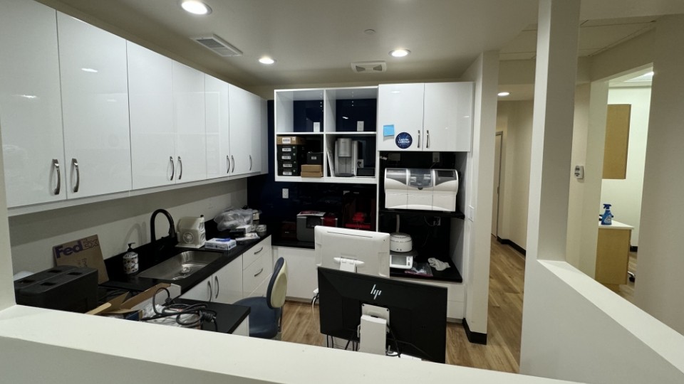 Dental office reception desk