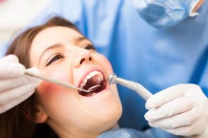 Woman looking relaxed while sitting in dental chair